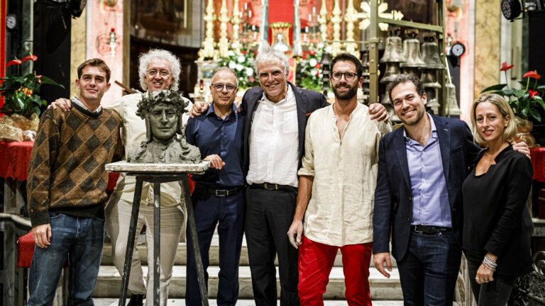 Sutri RM, 23 09 2023 Palazzo Doebbing. FESTIVAL DELLA TUSCIA - Le Campane di Dante, con Stefano Sabelli, Giulio Costanzo, Ettore Marinelli. Ph ©Flavio Ianniello