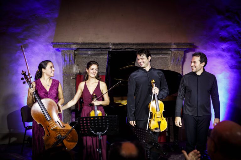 Bassano Romano, Villa Giustiniani 07 10 2023. FESTIVAL DELLA TUSCIA - Massimo Spada, Chiara Sannicandro, Georgy Kovalev, Ludovica Rana. foto ©FLAVIO IANNIELLO